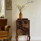 Statement Entryway Cabinet -Dark Botanical & Refinished Wood ,Small Drinks Cabinet ,Nightstand