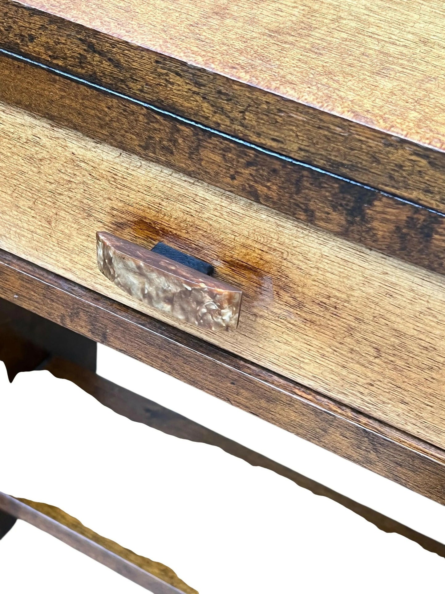 Antique Tawa wood Art Deco side table