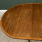 Regency Style Mahogany Extending Dining Table with Leaf - Twin Pedestal - D End