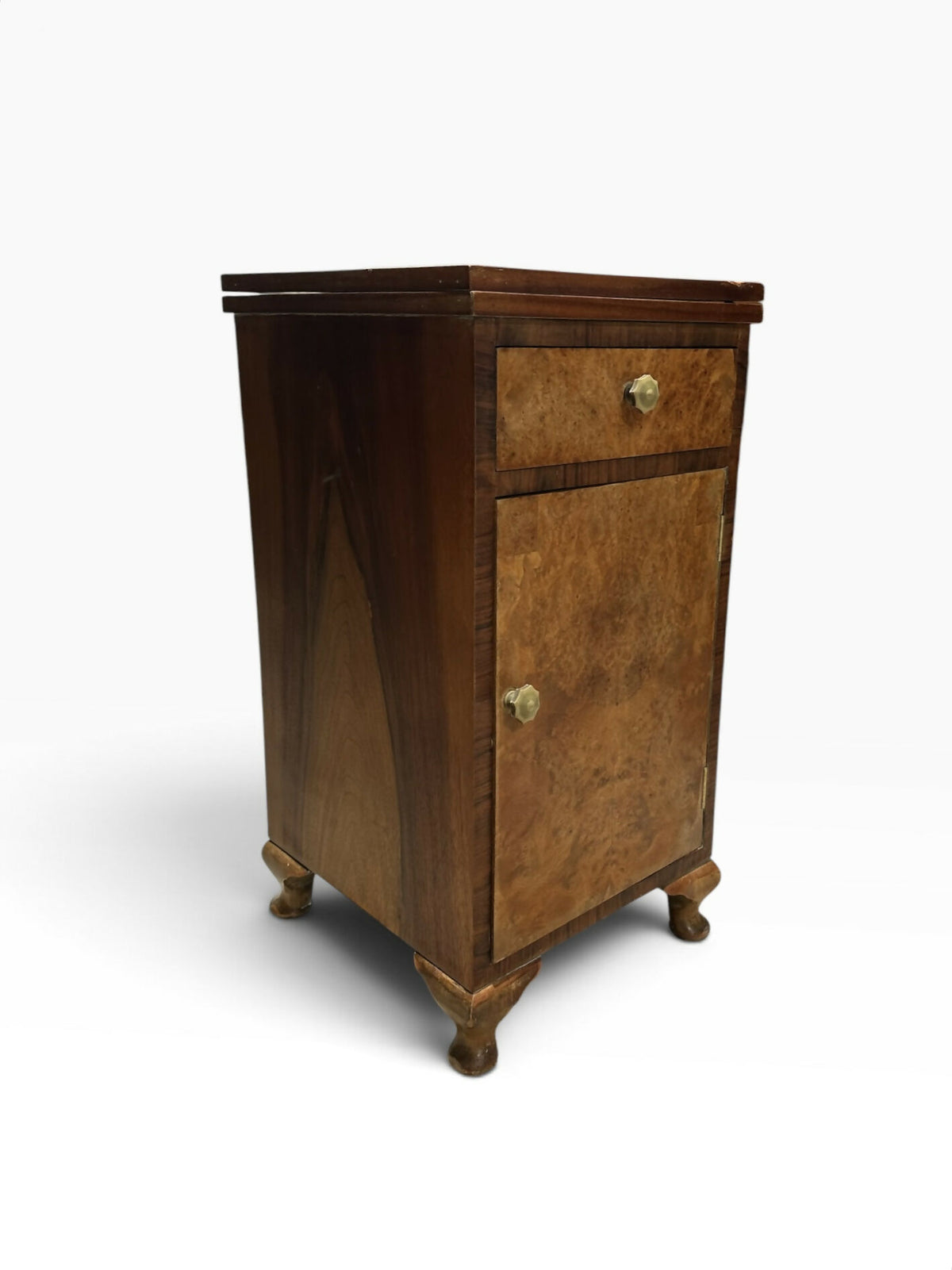 Antique Walnut Deco bedside cupboard
