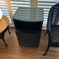 black bedside table