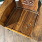 Adjustable Decorative Chair with Tribal Inspired Carvingsj