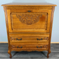 Cabinet Vintage French Louis XIV Style Writing Bureau Carved Sideboard LOT 3526