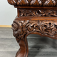 Plant Stand Chinese Mahogany Hand Carved Design Glass Top Coffee Table LOT 24327