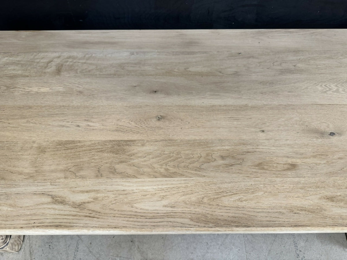 Large Oak Farmhouse Dining Table