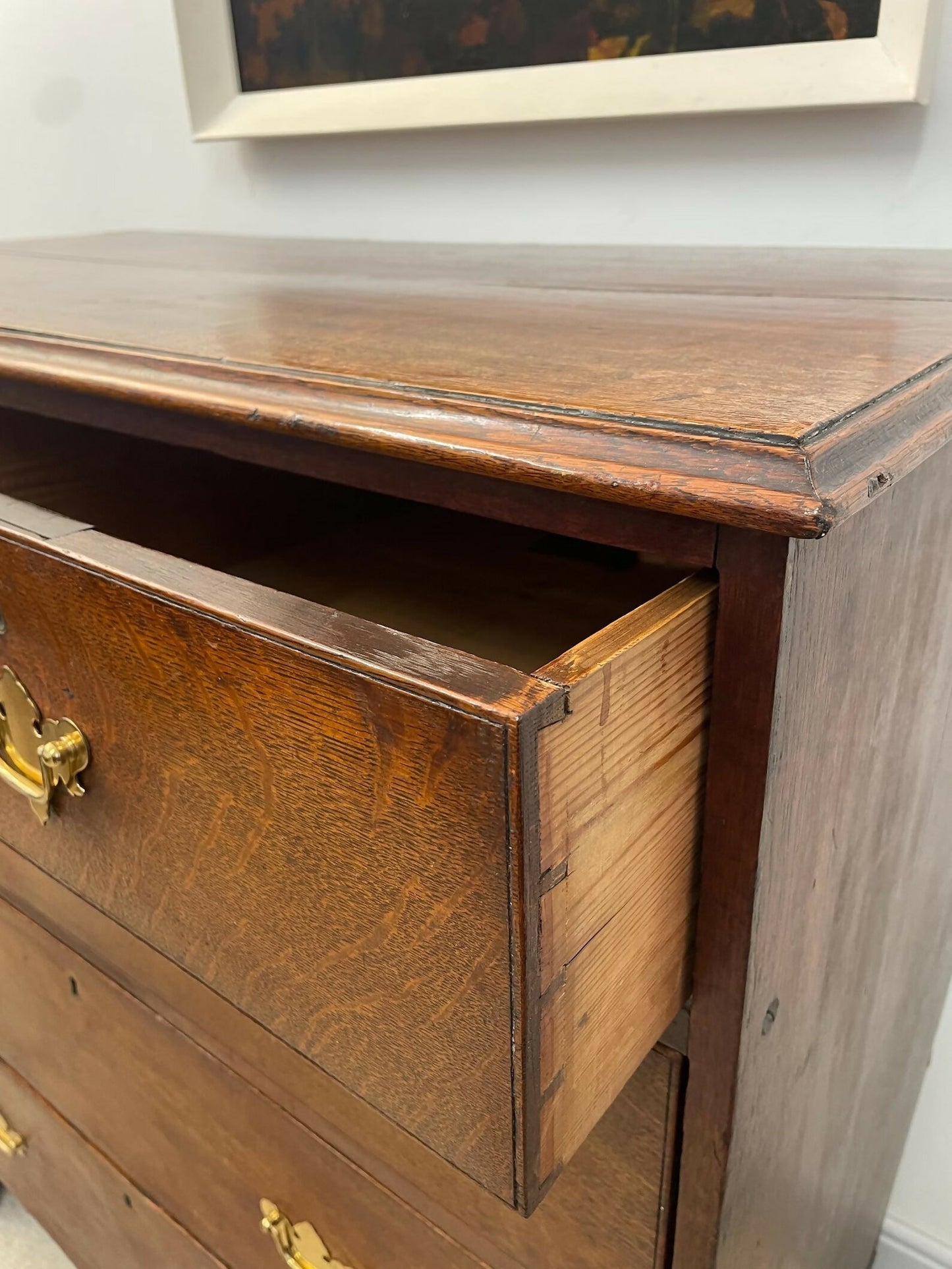 Vintage Georgian oak chest of drawers