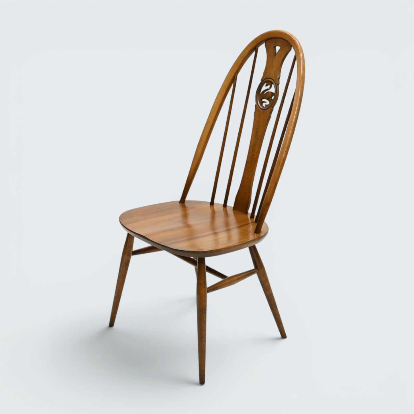 4 Ercol Windsor Swan Bow Back Dining Chairs Golden Dawn EXC FREE UK Delivery *