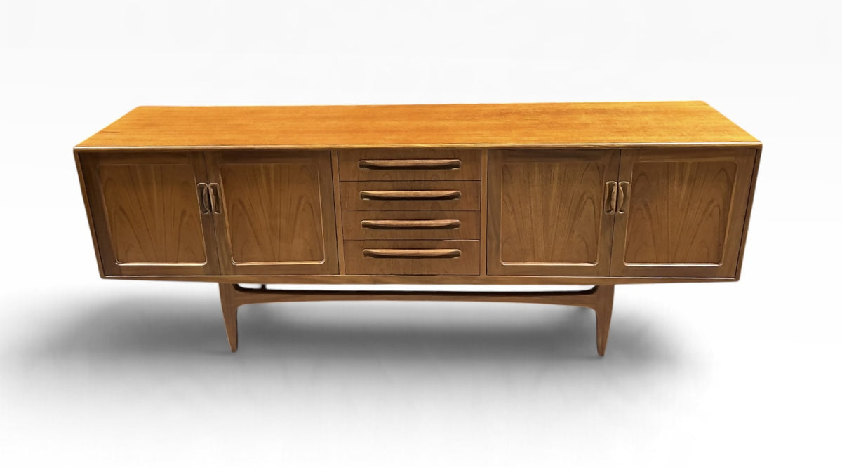 Mid century Teak G Plan longboy sideboard designed by V.B. Wilkins.