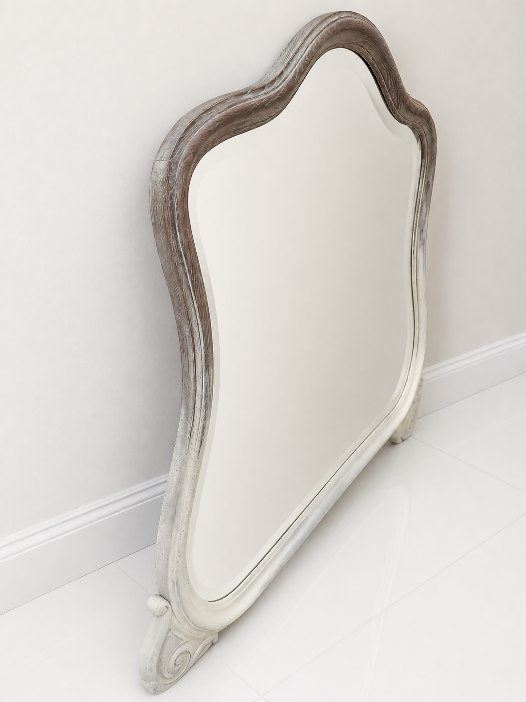Vintage French Elegant Curved Mirror