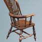 High Back Elm Broad Arm Windsor Chair