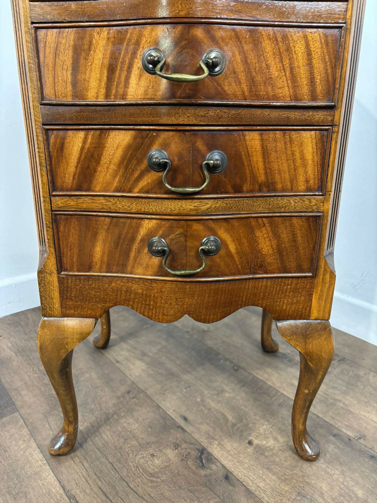 Reproduction Serpentine Front Four Drawer Chest