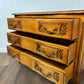 French Style Three Drawer Mahogany Bedroom Chest