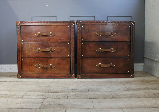 Luxury Leather Bedroom Nightstands bespoke order for julius