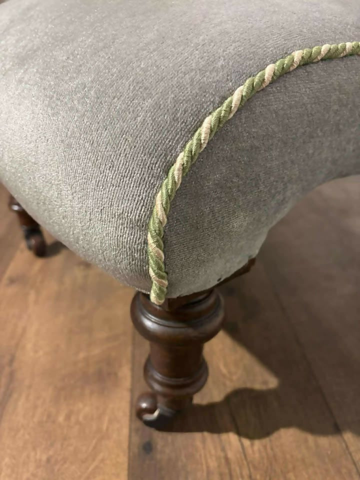 Antique Mahogany Framed Scroll Form Nursing Chair - Late 19th / Early 20th Century