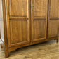 Wardrobe Vintage French Style Oak Triple Door Carved Armoire Cabinet LOT 6525
