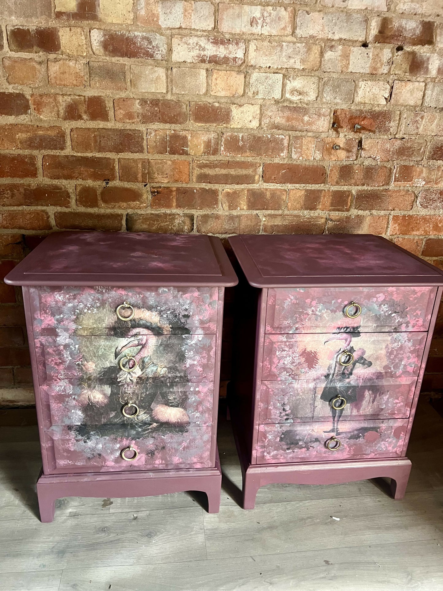 Flamingo Stag bedside drawers