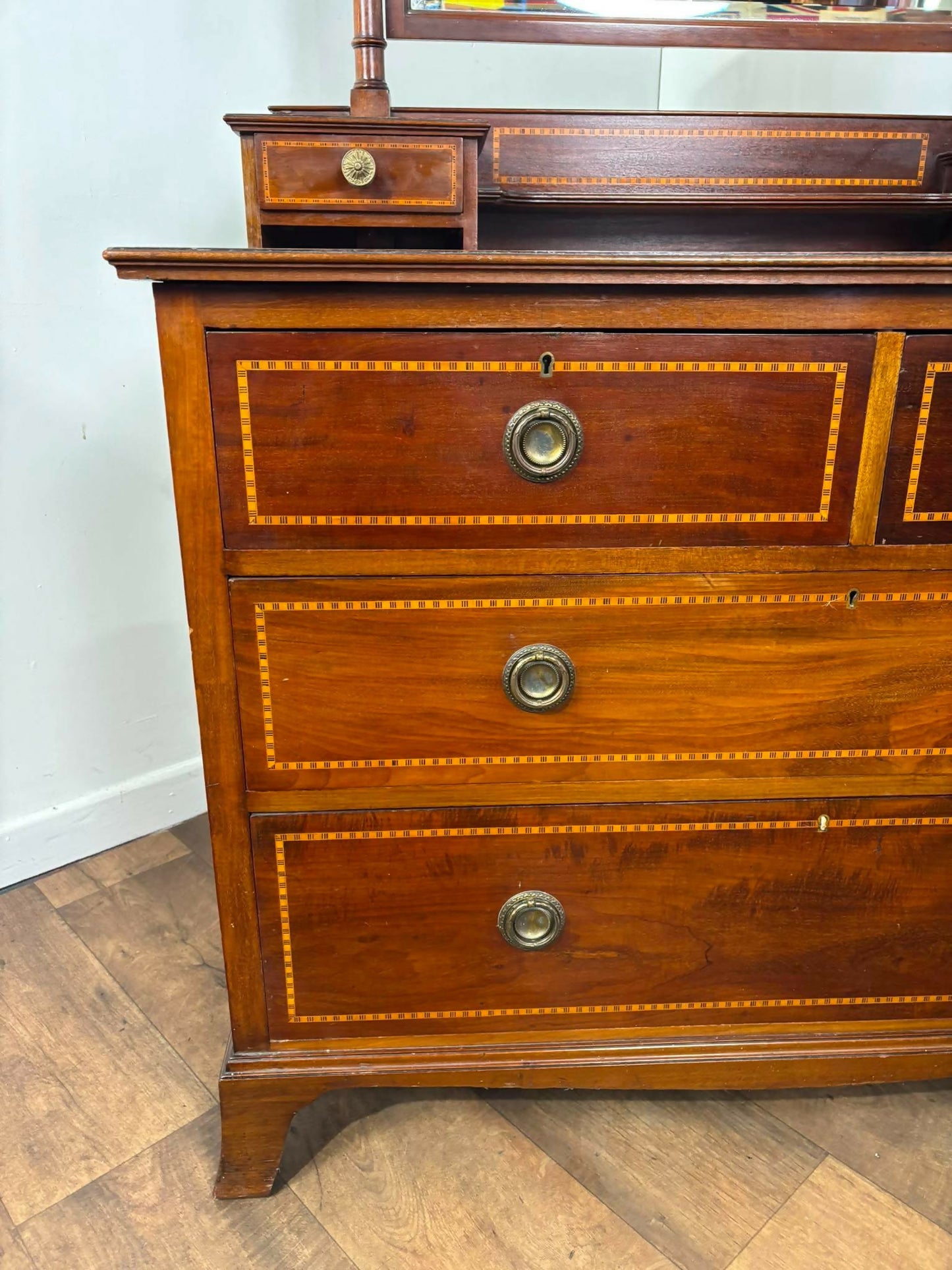 Edwardian Inlaid Mahogany Dressing Table
