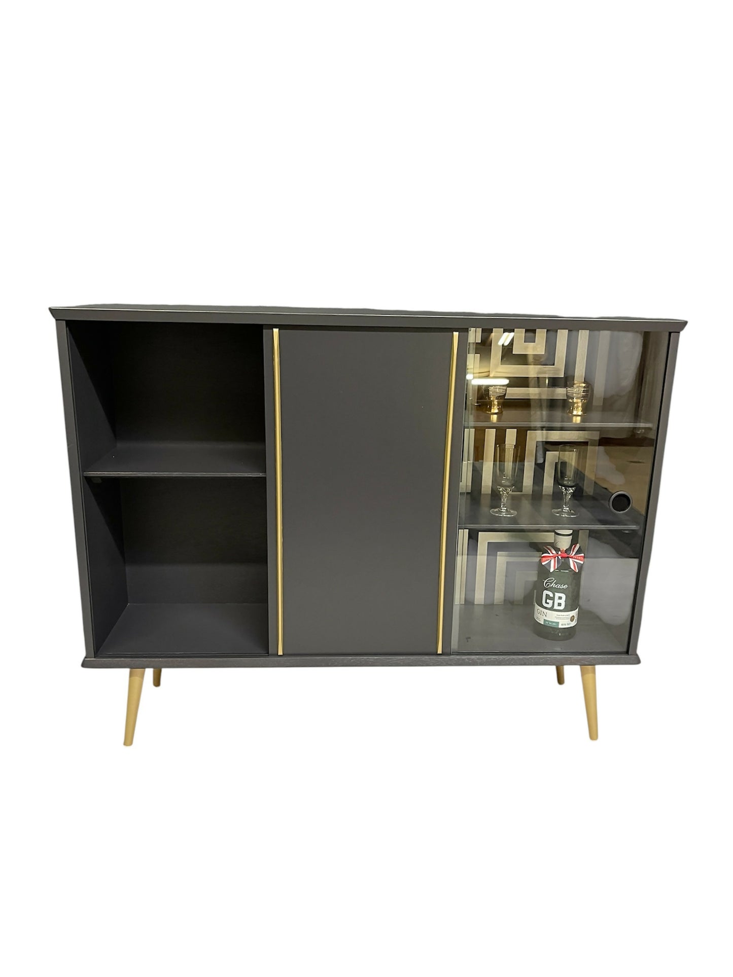 Mid Century Display Cabinet Drinks Cocktail