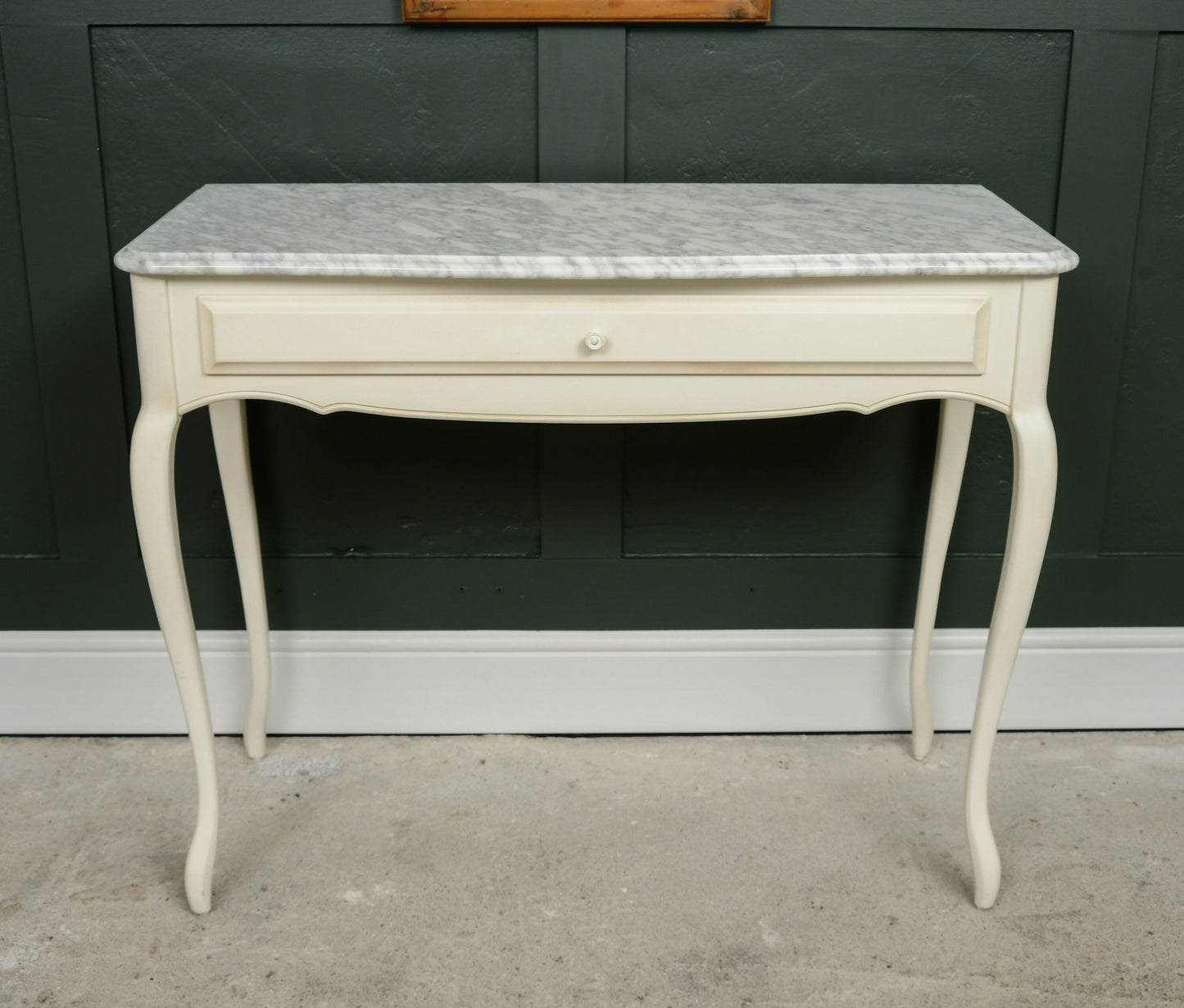 Laura Ashley Provencale Console Table with Marble Top - Ivory
