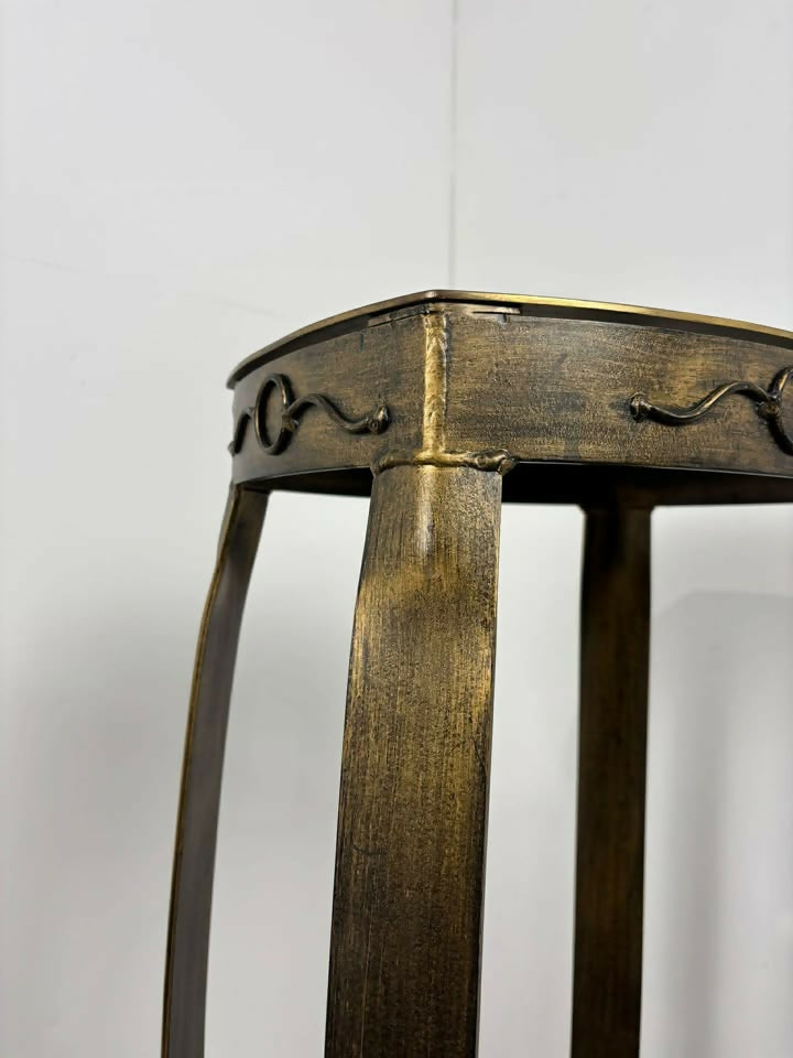 Reproduction Heavy Cast Metal & Brass Jardiniere Stand