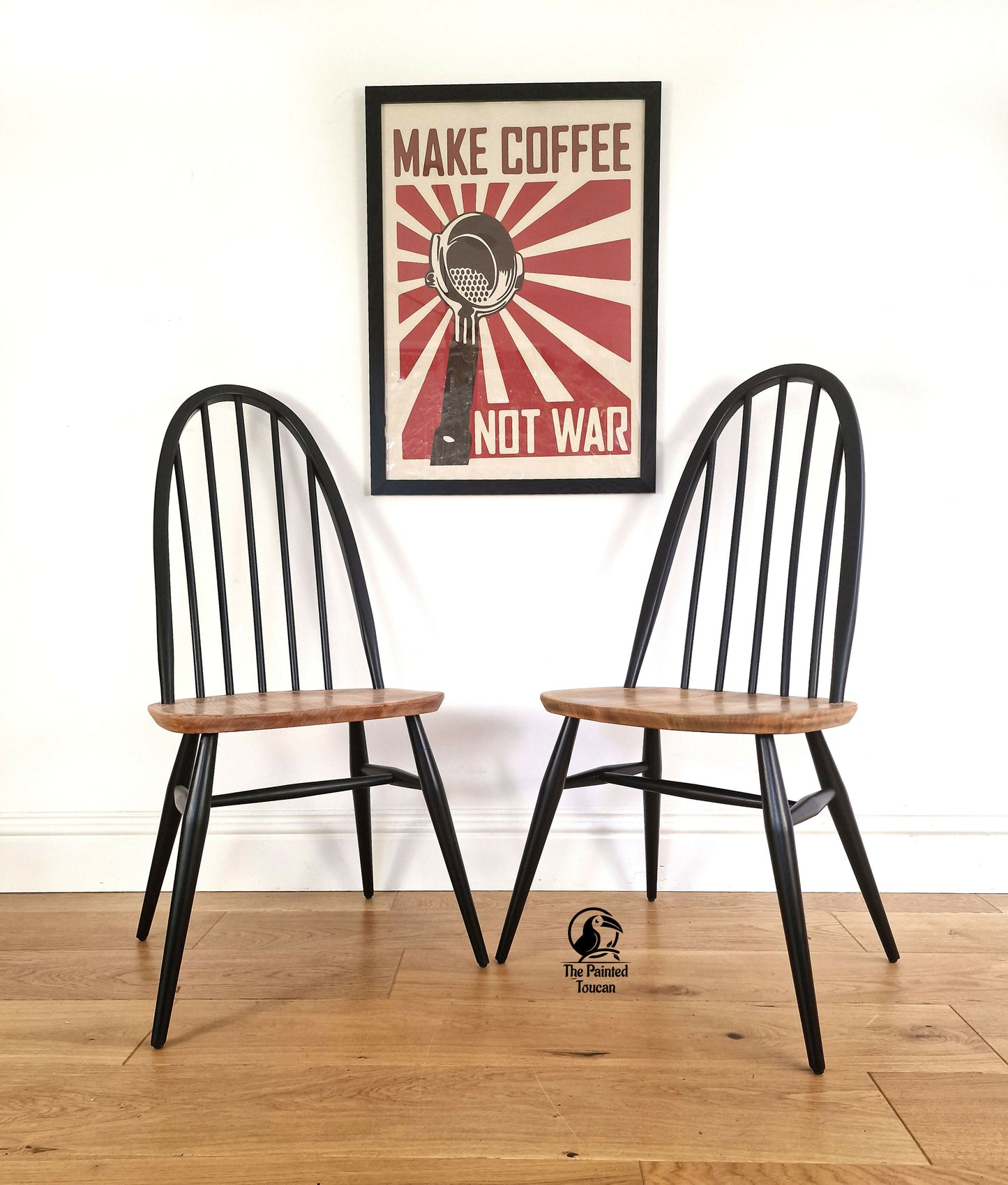 Pair of Ercol Chairs - Black