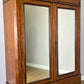 Wardrobe Antique French Mahogany Two Door Carved Mirrored Armoire LOT 6164