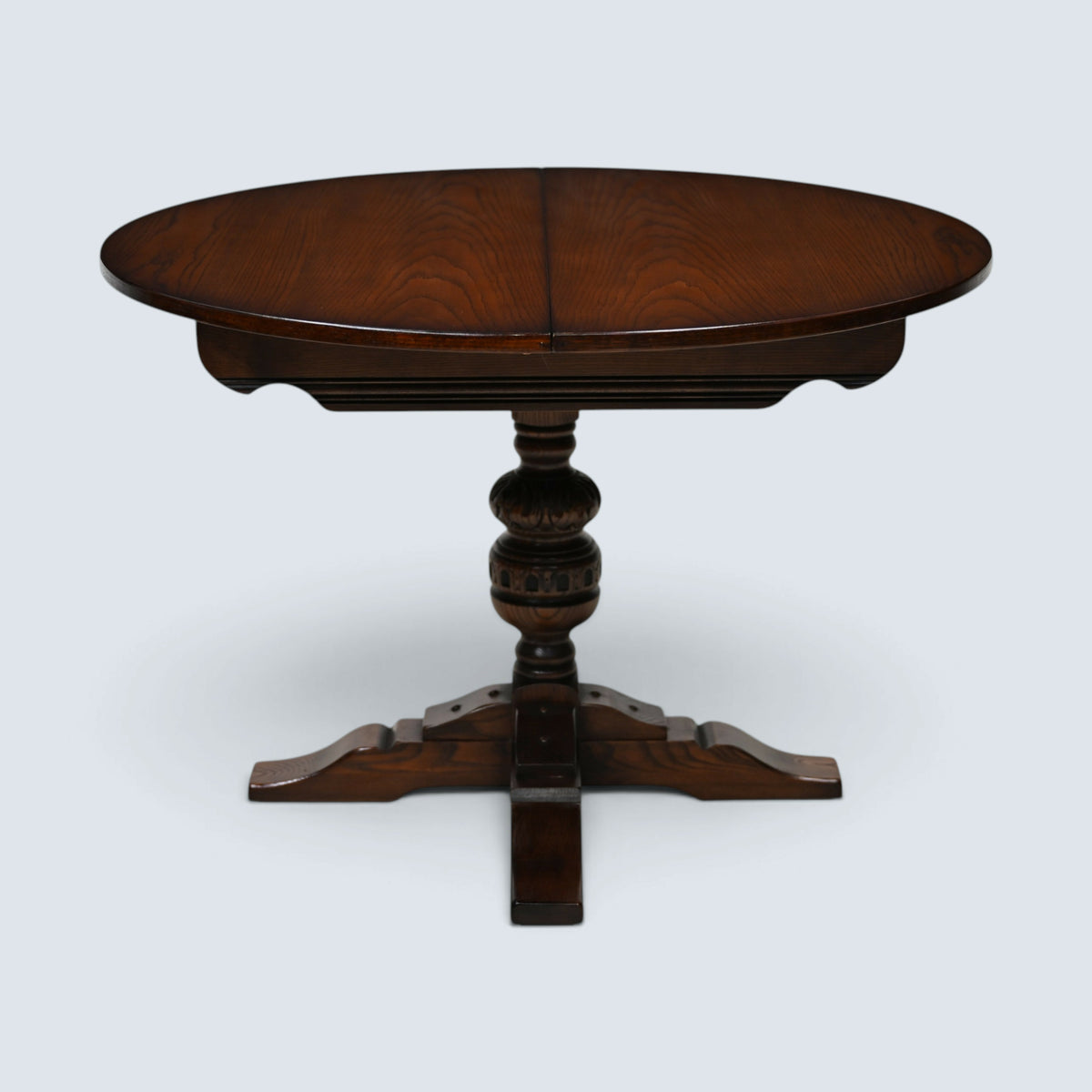 Old Charm Hunsdon Extending Pedestal Dining Table Tudor Brown FREE UK Delivery*
