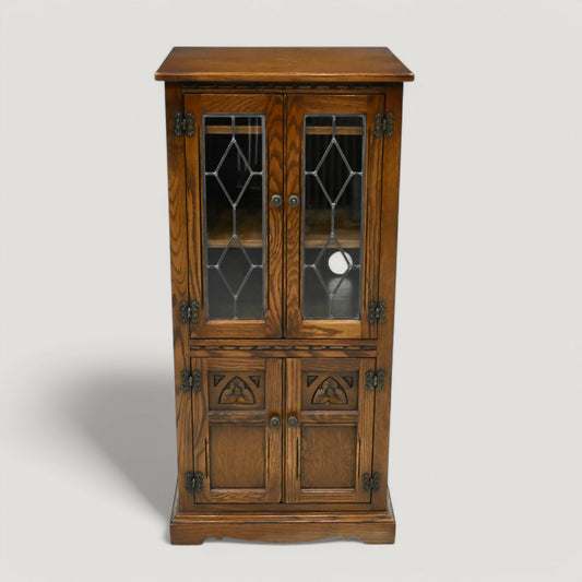 Old Charm Hi Fi/Record Cabinet 2 Adjustable Shelves Light Oak FREE UK Delivery. SBR9932/2012D