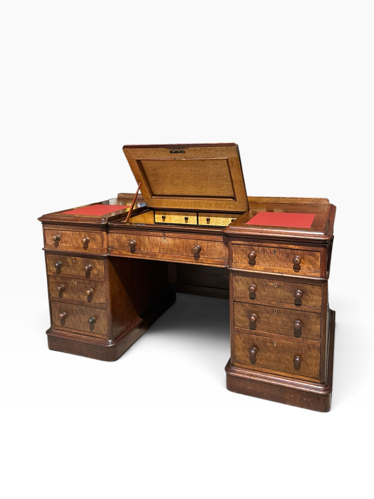 19th-Century Victorian Pedestal Desk