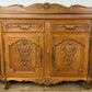 Sideboard Vintage French Louis Style Oak 4 Door Cupboard Carved Cabinet LOT 6361