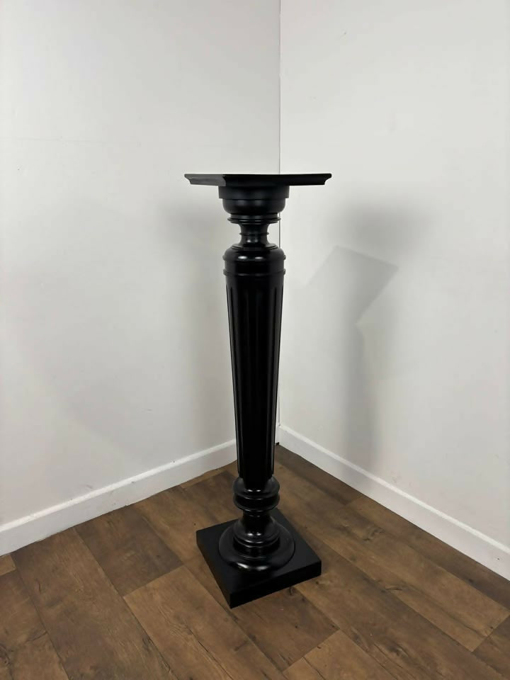 19th Century Ebonized Torchère With Fluted Column