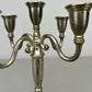 Pair of Candelabras Vintage French Style Metal Five Arm Candle Holders LOT 6481