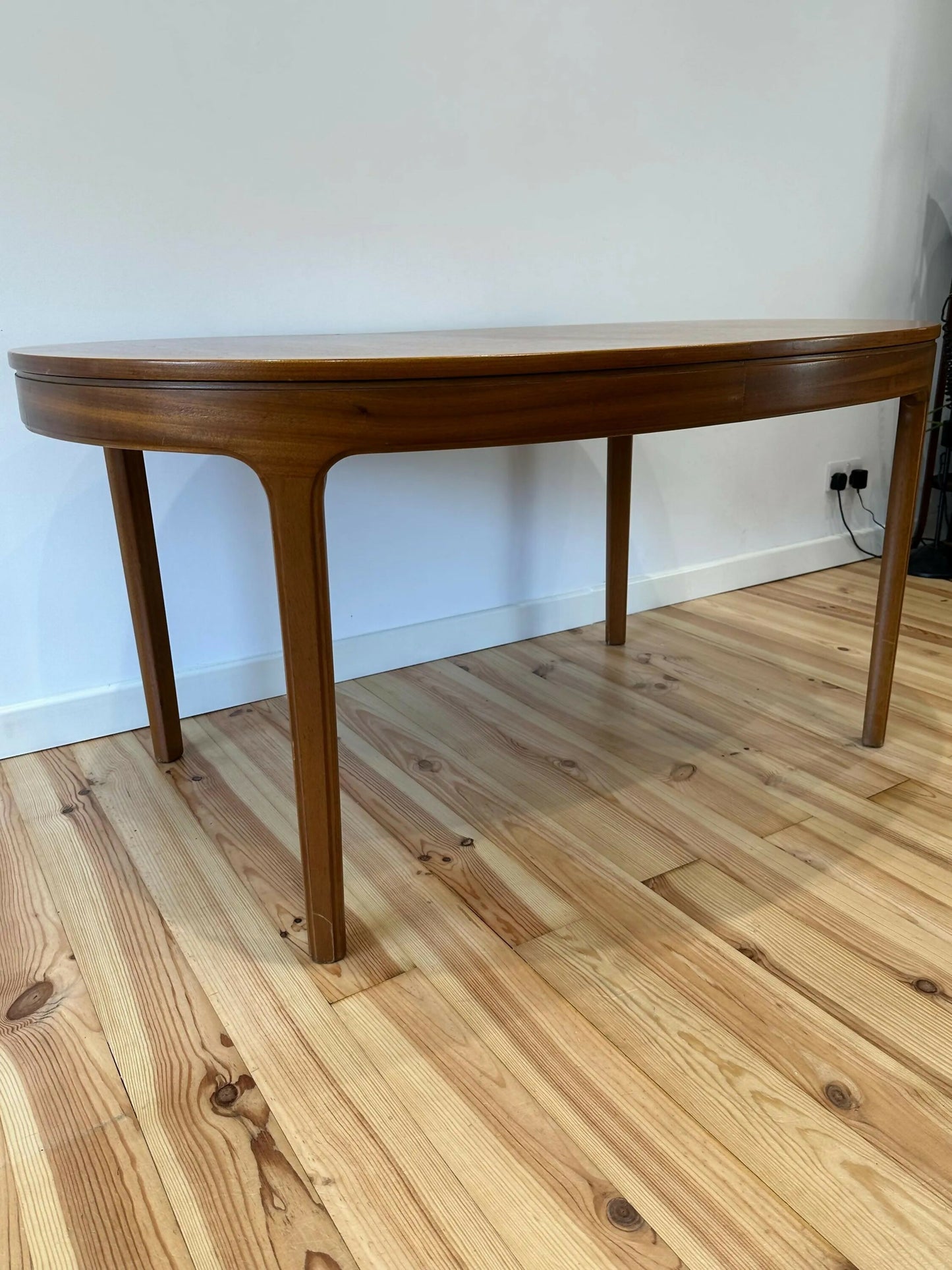 Nathan Mid Century Teak Dining Table Extendable Vintage MCM Extending Table