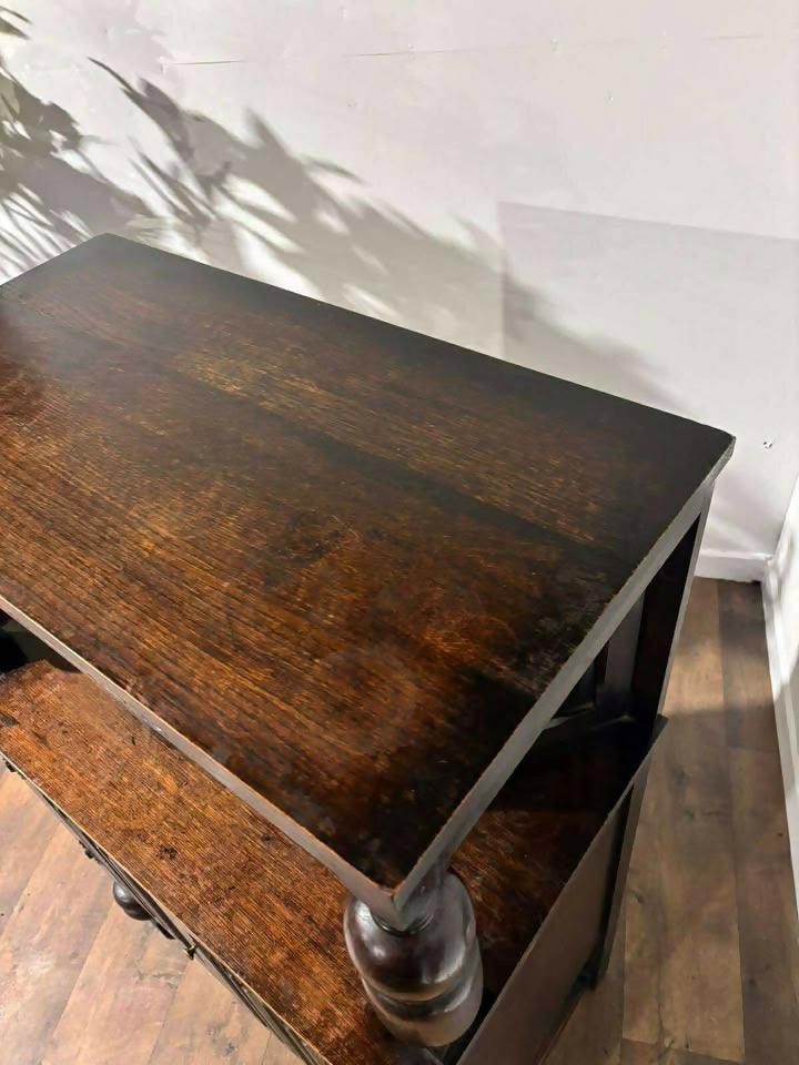 Early 20th Century Small Oak Court Cupboard