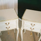 Pair of Cream French style Bedside drawers/nightstands with gold details