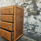 Vintage Chest Of Drawers Four Drawer Oak Cabinet Furniture Tallboy Super Proportions And Detailing