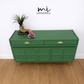 Refinished Mid Century Bright Green Nathan Sodeboard, drinks cabinet, TV stand, media unit