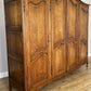Wardrobe Vintage French Louis XVI Style Oak Four Door Carved Armoire LOT 6105