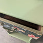 Sage Green Upcycled Cabinet – Whimsical Botanical Interior Bookcase//