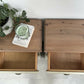 Pair of Vintage Wooden 3 Drawers Bedside Tables, in Sage Green