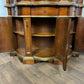 Serpentine Display Cabinet with Italian Marquetry – Glazed Top & Cupboard Base