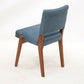 3 Retro Teak Chairs Blue/Teal Upholstery Scandinavian Style FREE UK Delivery. SBR8497/2710C
