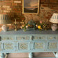 Vintage Farmhouse Sideboard/Large Carved Sideboard/Statement Piece