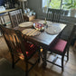 Jacobean Revival Oak Dining Set 4 Chairs And Extendable Table