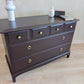 Stag Minstrel Chest of Drawers – Rich Burgundy Mid Century 4 over 2 Chest of Drawers
