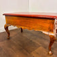 Vintage Leather Top Sewing Box - Stool