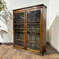 Vintage Oak Two Door Glazed Bookcase