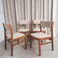 Vintage Mid Century Set Of 4 Dining Chairs Danish Scandi Retro R742