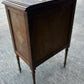 Antique French Louis XVI Style Walnut Marble Topped Bedside Chest Of Drawers