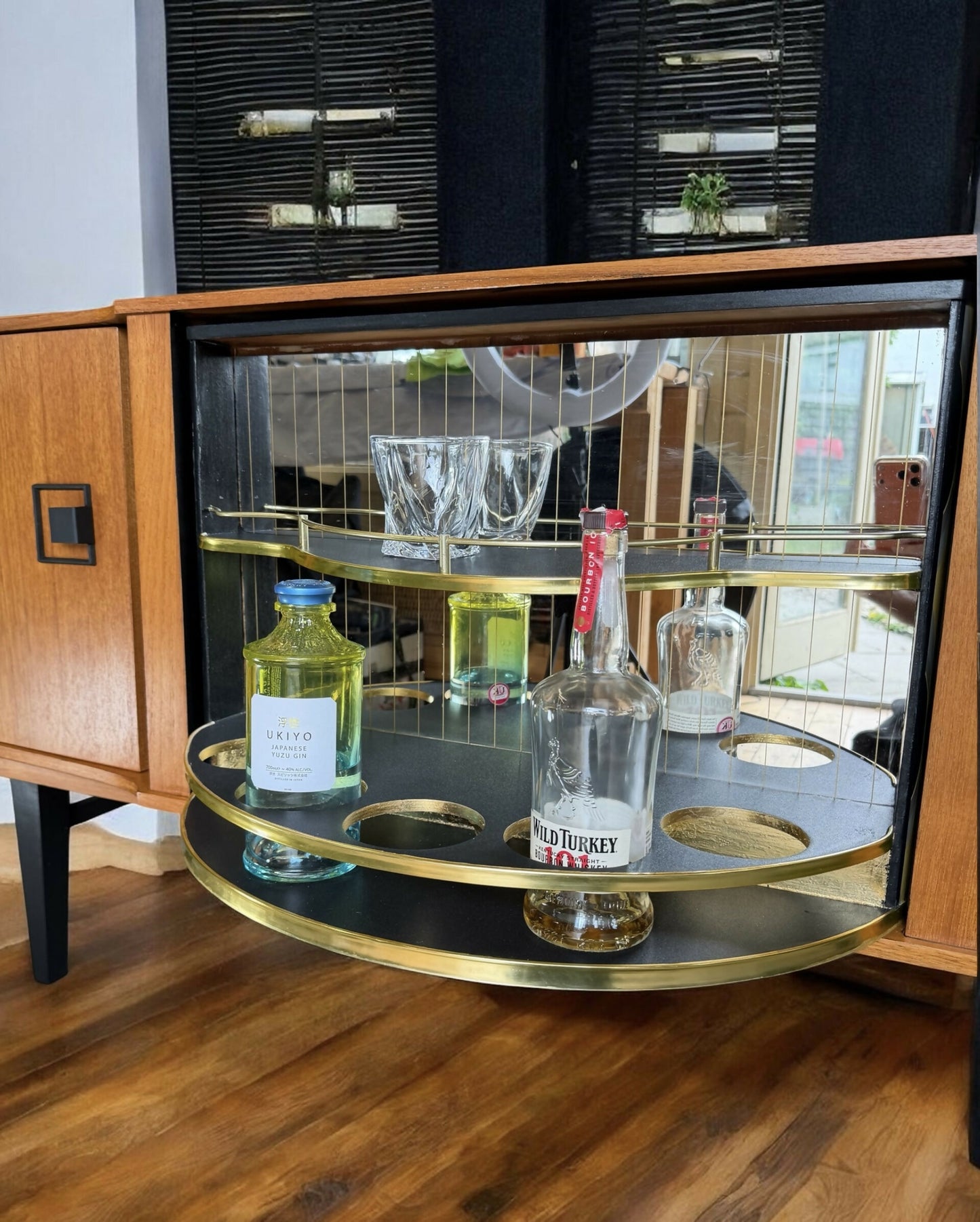 Stunning Beautility Drinks Cabinet, with central rotating bar.